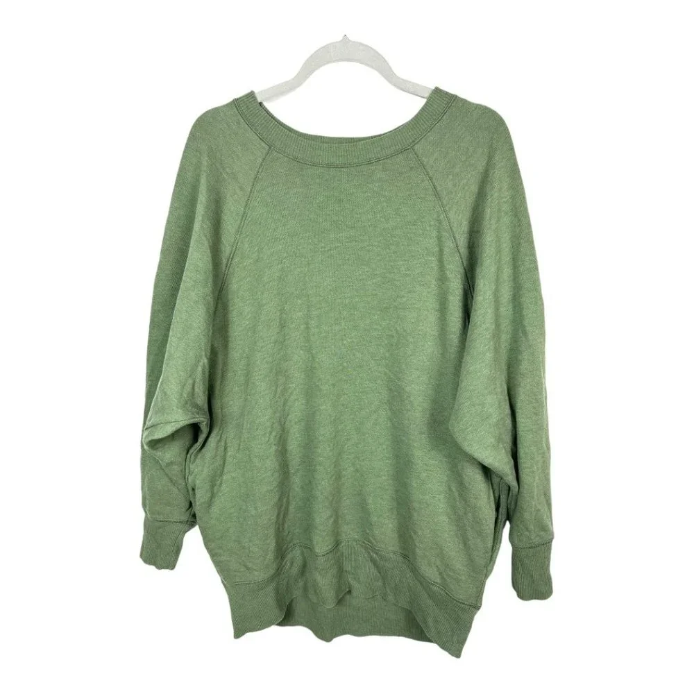 Aerie green oversized sweatshirt with pockets